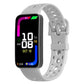 Gray silicone watch band with round holes and matching pin buckle.