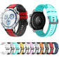 Vertical Twill Two Color Silicone Watch Band, 22mm
