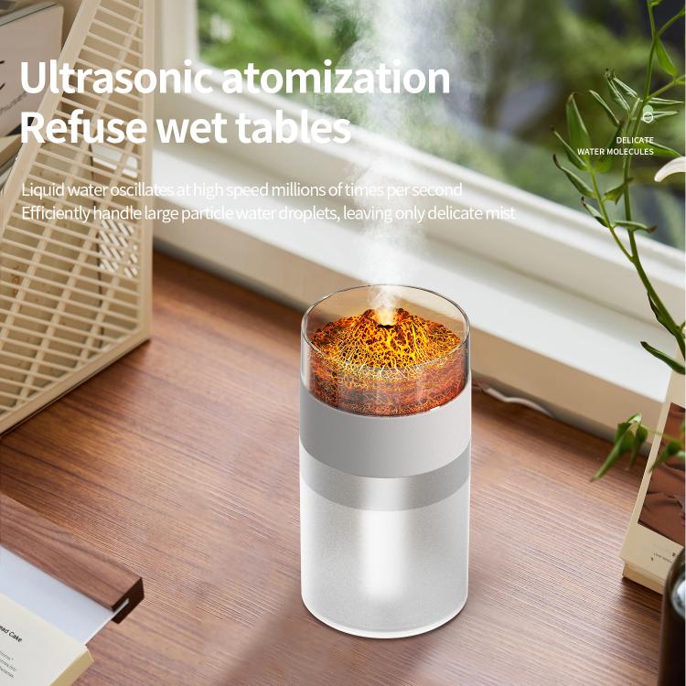Simulated Volcano 7-Color Ambient Light Humidifier, Simulated Volcano