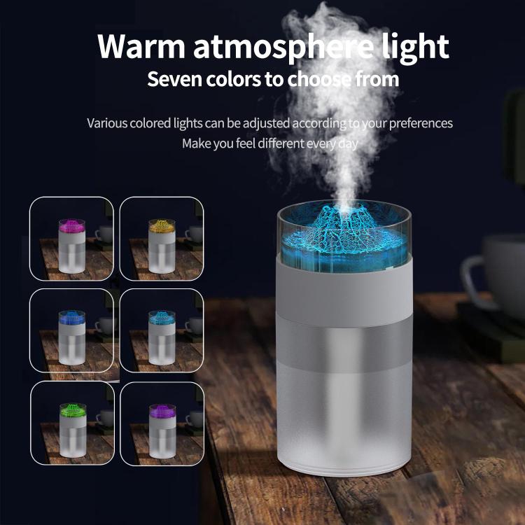 Simulated Volcano 7-Color Ambient Light Humidifier, Simulated Volcano