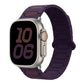 Oval magnetic silicone watch band in purple with berry accents, shown on a smartwatch