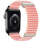 Pink nylon hook-and-loop watch band with two-section mountain pattern