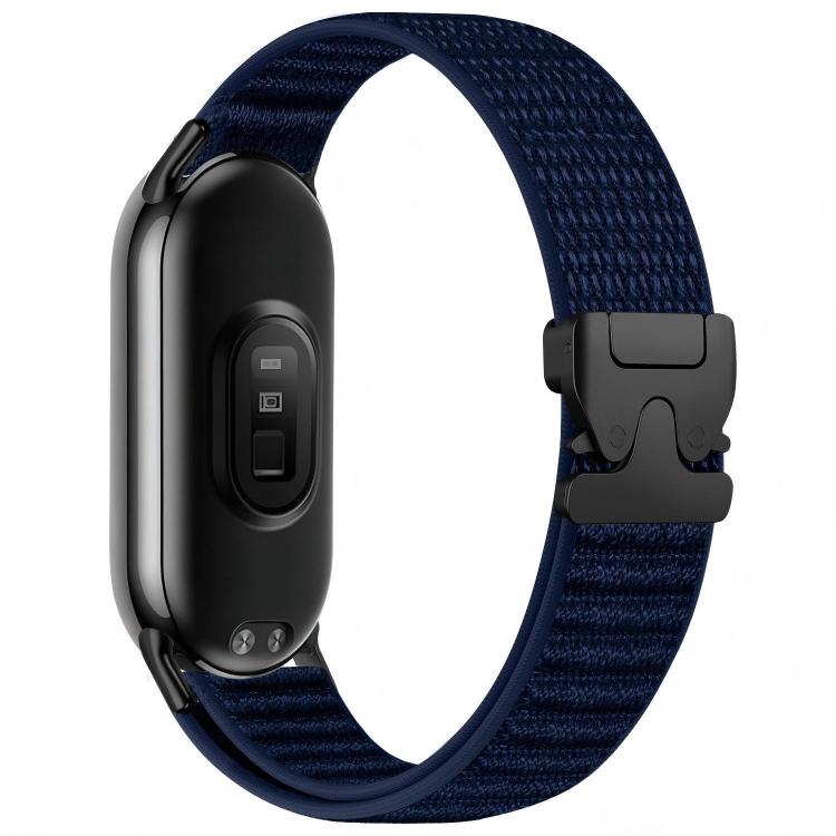 Parachute Buckle Mountain Pattern Woven Nylon Metal Tip Watch Band, For Xiaomi Smart Band 11 / 10 / 9 / 8