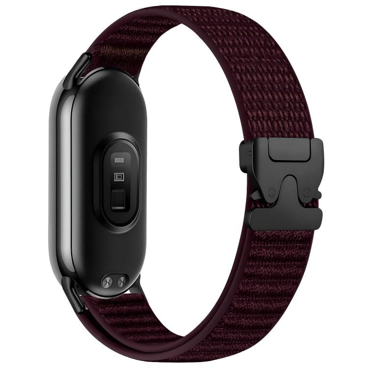 Parachute Buckle Mountain Pattern Woven Nylon Metal Tip Watch Band, For Xiaomi Smart Band 11 / 10 / 9 / 8