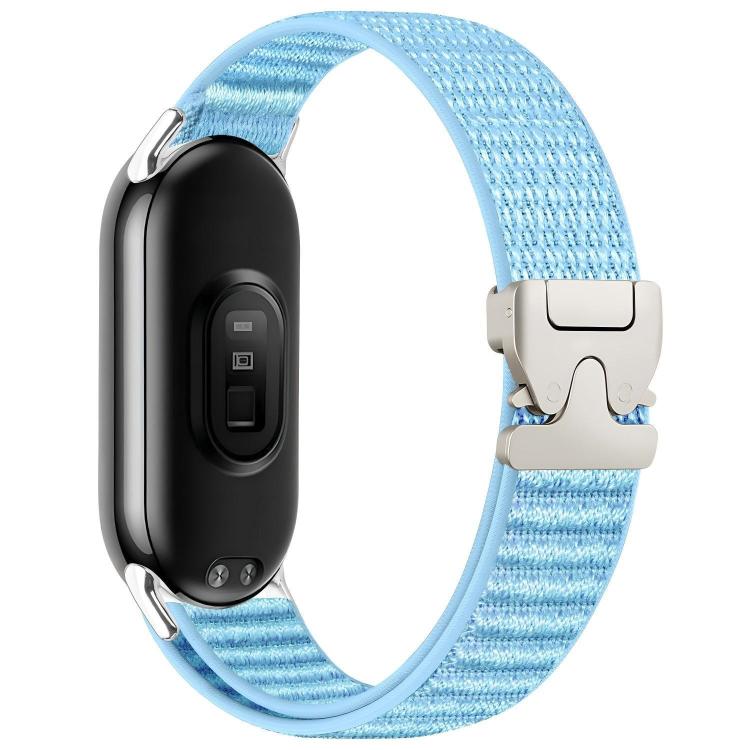 Parachute Buckle Mountain Pattern Woven Nylon Metal Tip Watch Band, For Xiaomi Smart Band 11 / 10 / 9 / 8