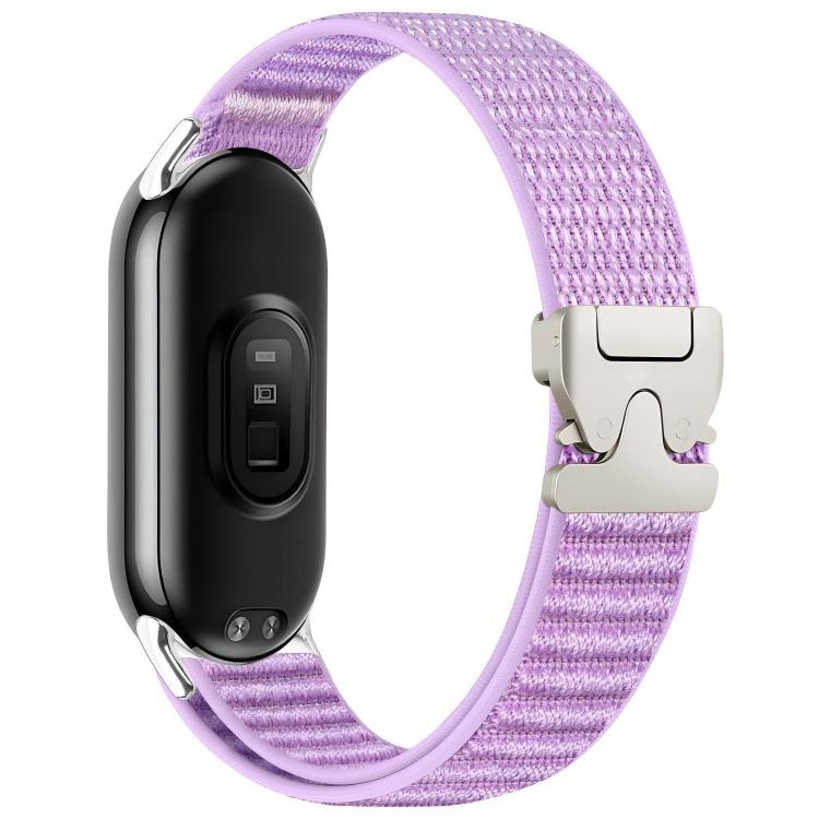 Parachute Buckle Mountain Pattern Woven Nylon Metal Tip Watch Band, For Xiaomi Smart Band 11 / 10 / 9 / 8