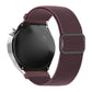 Diagonal Striped D-ring Buckle Nylon Elastic Watch Band, 22mm, 20mm