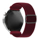 Diagonal Striped D-ring Buckle Nylon Elastic Watch Band, 22mm, 20mm