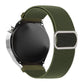 Diagonal Striped D-ring Buckle Nylon Elastic Watch Band, 22mm, 20mm
