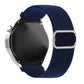 Diagonal Striped D-ring Buckle Nylon Elastic Watch Band, 22mm, 20mm