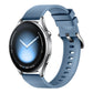 Grain Textured Solid Color Silicone Watch Band, 22mm