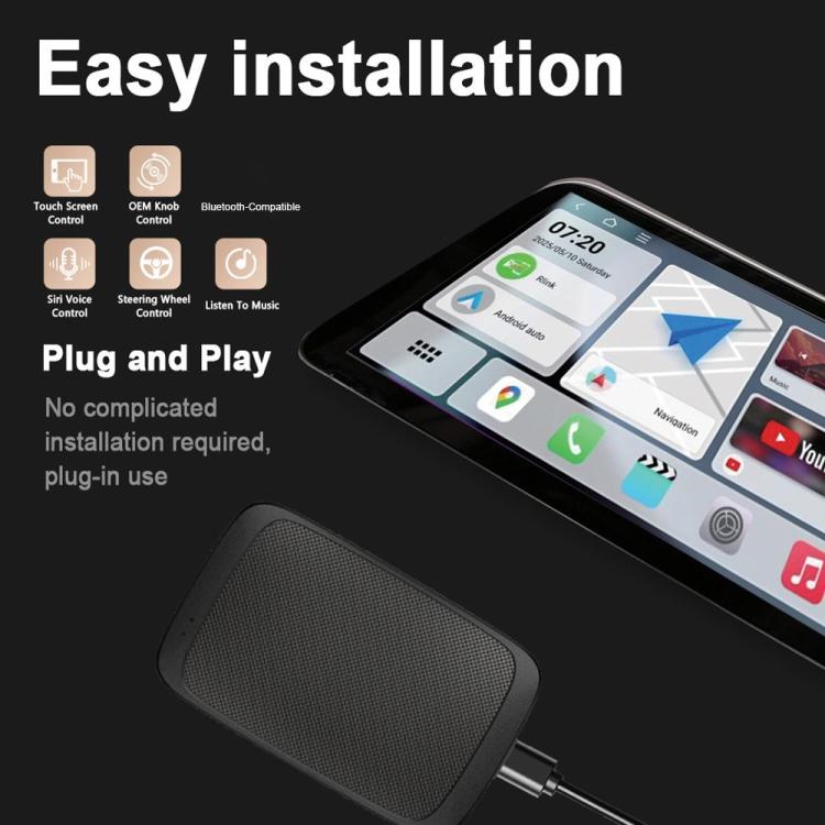 M65 2GB+16GB Car AI Box Android 11 Wireless CarPlay / Android Auto Smart Adapter, M65