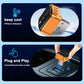 Orange and black wireless adapter with USB plug and vented side panel