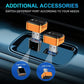 Orange and black adapter showing USB-A and Type-C port options
