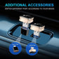 Gold and black screen mirroring adapter with USB and Type-C accessory ports