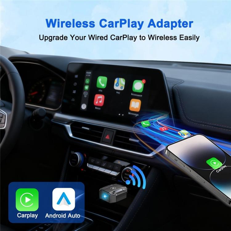 M36 CarPlay / Android Auto Wired to Wireless Converter 2 in 1 Ai Box Wireless Car Adapter, M36