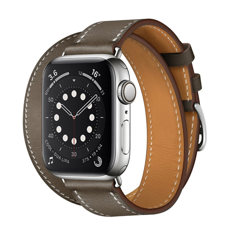 For Apple Watch 3 / 2 / 1 Generation 42mm Universal Leather Double-Loop Strap