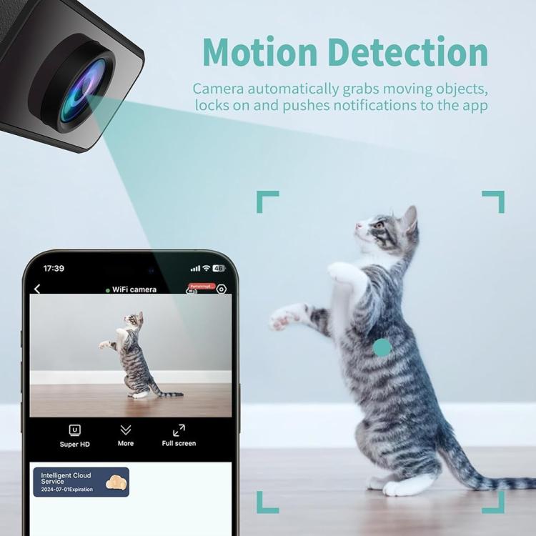 L28 Support Wide Angle HD Night Vision WiFi Mini Camera Intelligent Motion Detection Remote Recorder, L28