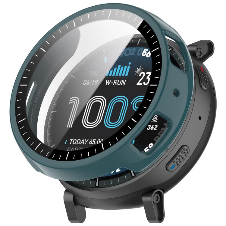 Tempered Glass Film Integrated PC Watch Protective Case, For Amazfit Active Max