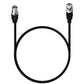 Black BNC extension cable with silver male and female connectors, looped