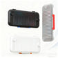 Two-piece hard-shell Switch case set: dark and white ridged anti-slip covers, open view