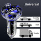 Universal transparent car MP3 player with blue LED lights and built-in charging connectors