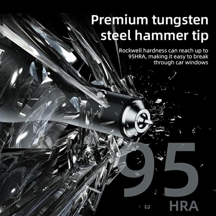 Multifunction car charger safety hammer with steel hammer tip
