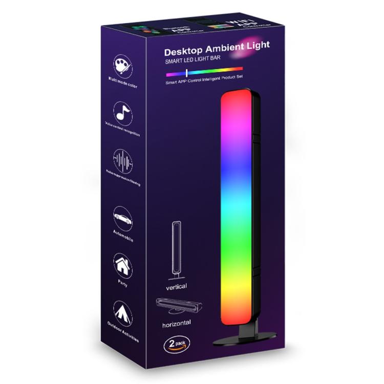 Retail box for RGB desktop ambient light bar with two-pack and vertical light bar