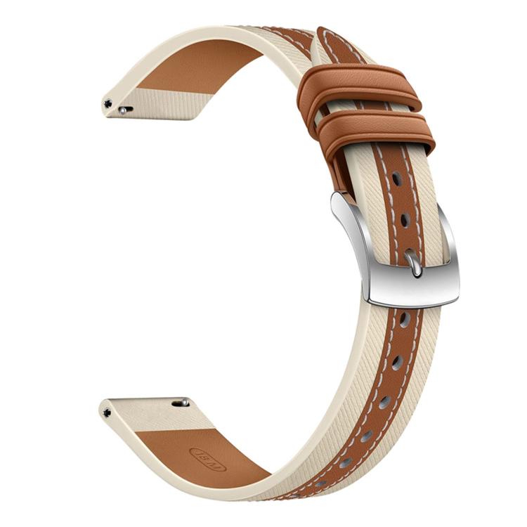 Composite Stitching Genuine Leather Watch Band, For Xiaomi Smart Band 11 / 10 / 9 / 8