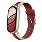 Composite Stitching Genuine Leather Watch Band, For Xiaomi Smart Band 11 / 10 / 9 / 8