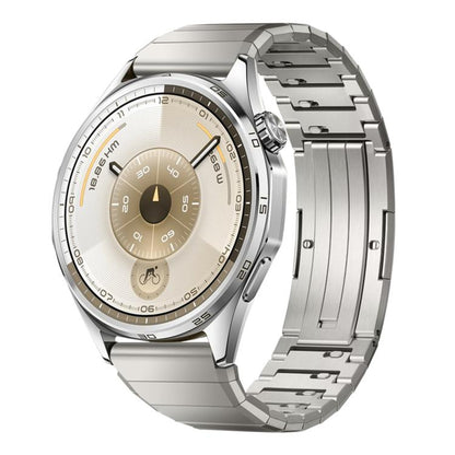 Spring Bar Butterfly Clasp One Bead Titanium Metal Watch Band, 22mm