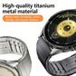 Spring Bar Butterfly Clasp One Bead Titanium Metal Watch Band, 22mm