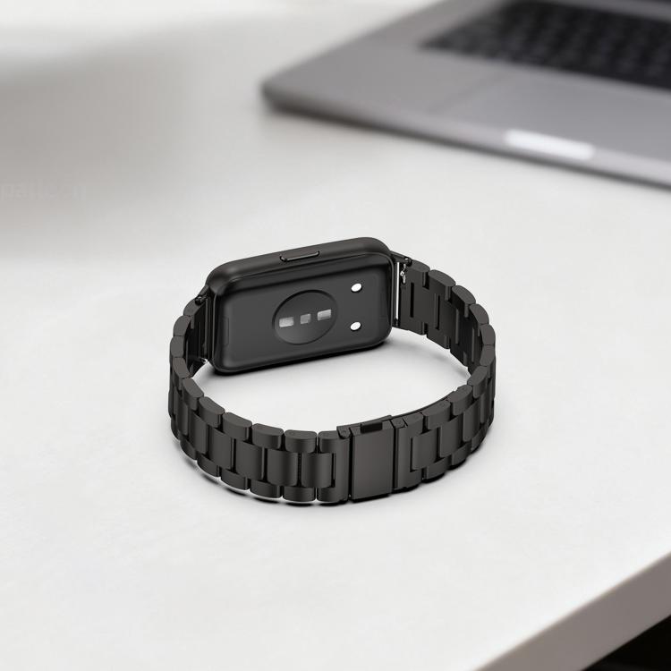 Three Beads Stainless Steel Metal Watch Band, For Huawei Band 11 / Band 11 Pro