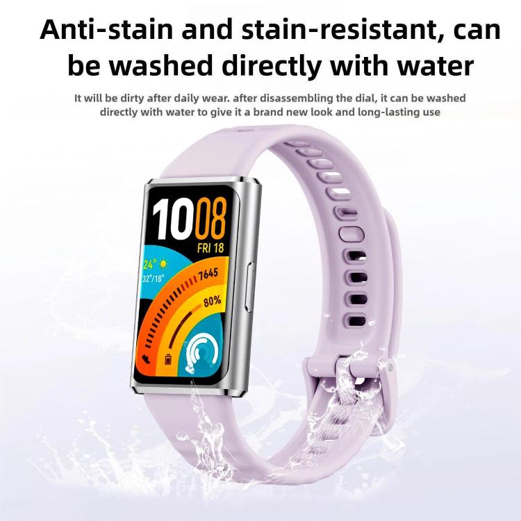 Concave Texture Solid Color Silicone Watch Band, For Huawei Band 11 / Band 11 Pro