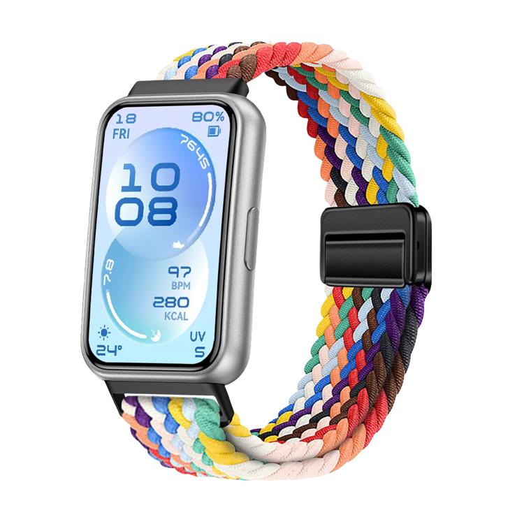 Magnetic Buckle Elastic Nylon Braided Watch Band, For Huawei Band 11 / Band 11 Pro