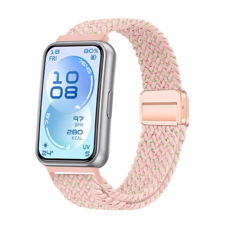 Magnetic Buckle Elastic Nylon Braided Watch Band, For Huawei Band 11 / Band 11 Pro