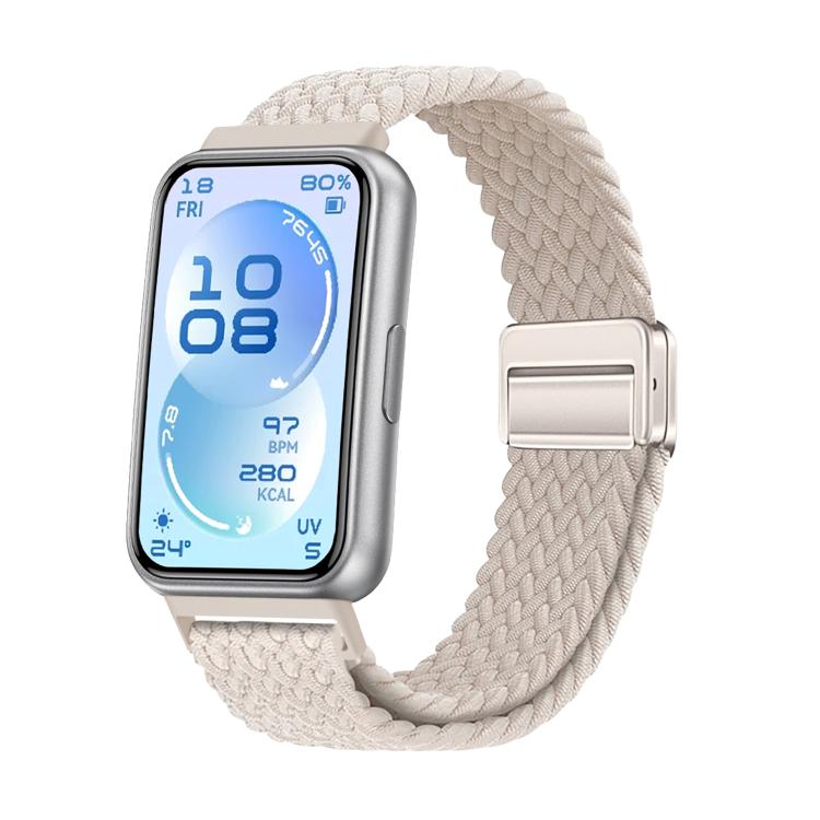 Magnetic Buckle Elastic Nylon Braided Watch Band, For Huawei Band 11 / Band 11 Pro