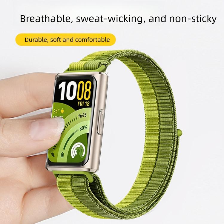 Adjustable Nylon Hook And Loop Fastener Watch Band, For Huawei Band 11 / Band 11 Pro