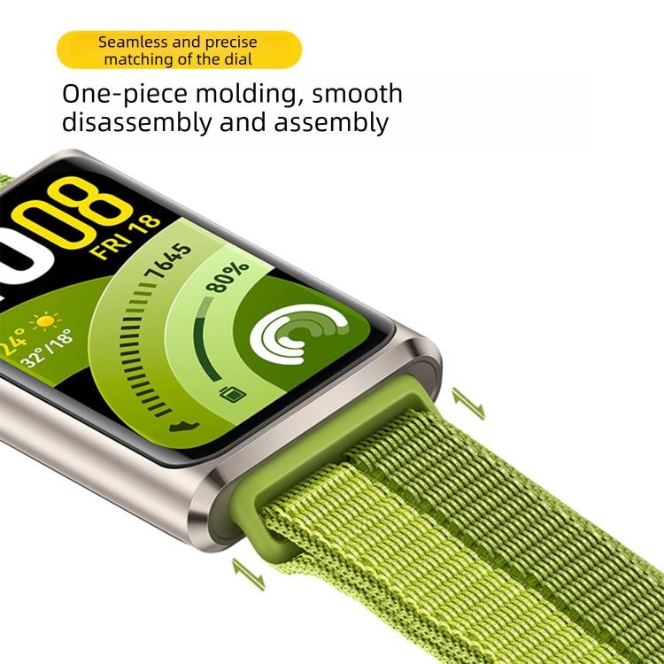 Adjustable Nylon Hook And Loop Fastener Watch Band, For Huawei Band 11 / Band 11 Pro