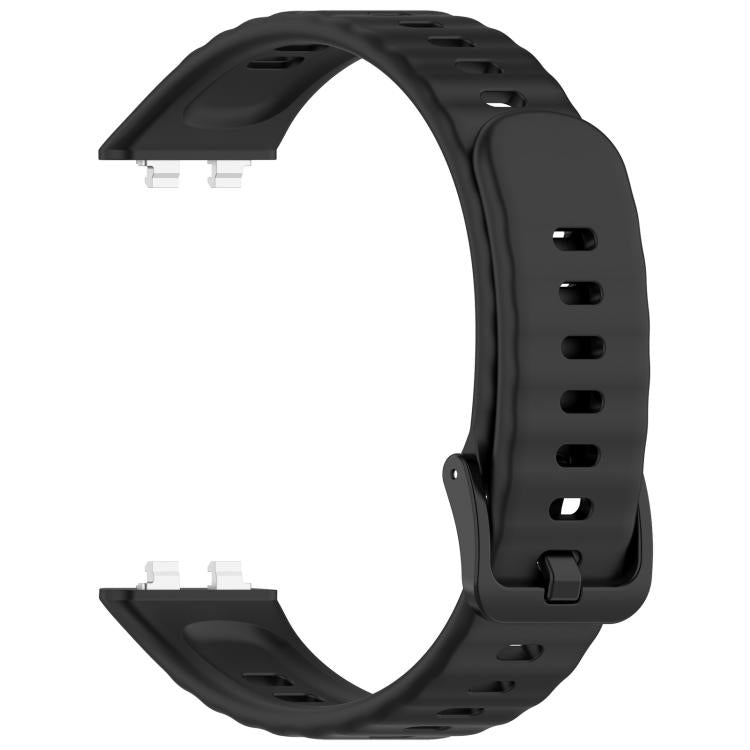 Wave Texture Solid Color Silicone Watch Band, For Huawei Band 11 / Band 11 Pro