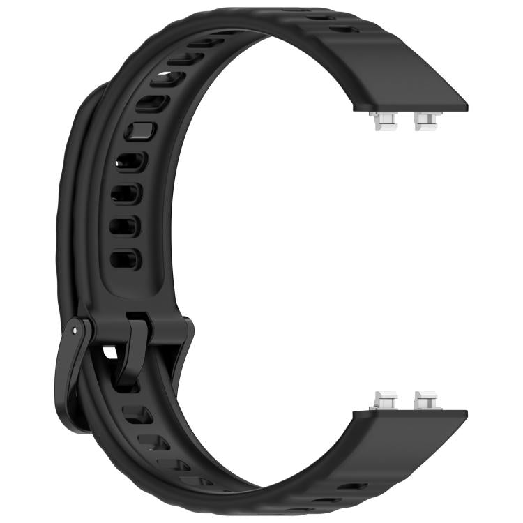 Wave Texture Solid Color Silicone Watch Band, For Huawei Band 11 / Band 11 Pro