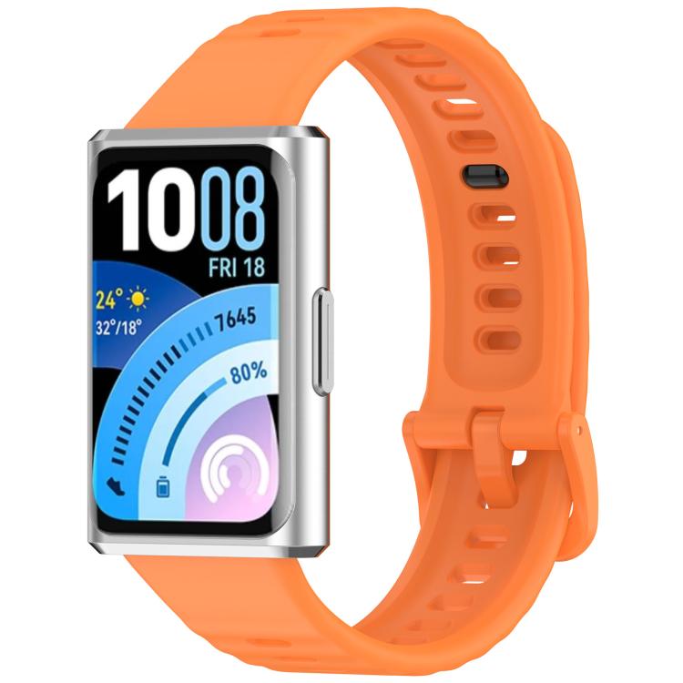Wave Texture Solid Color Silicone Watch Band, For Huawei Band 11 / Band 11 Pro