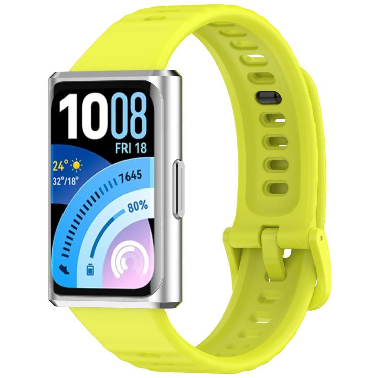 Wave Texture Solid Color Silicone Watch Band, For Huawei Band 11 / Band 11 Pro