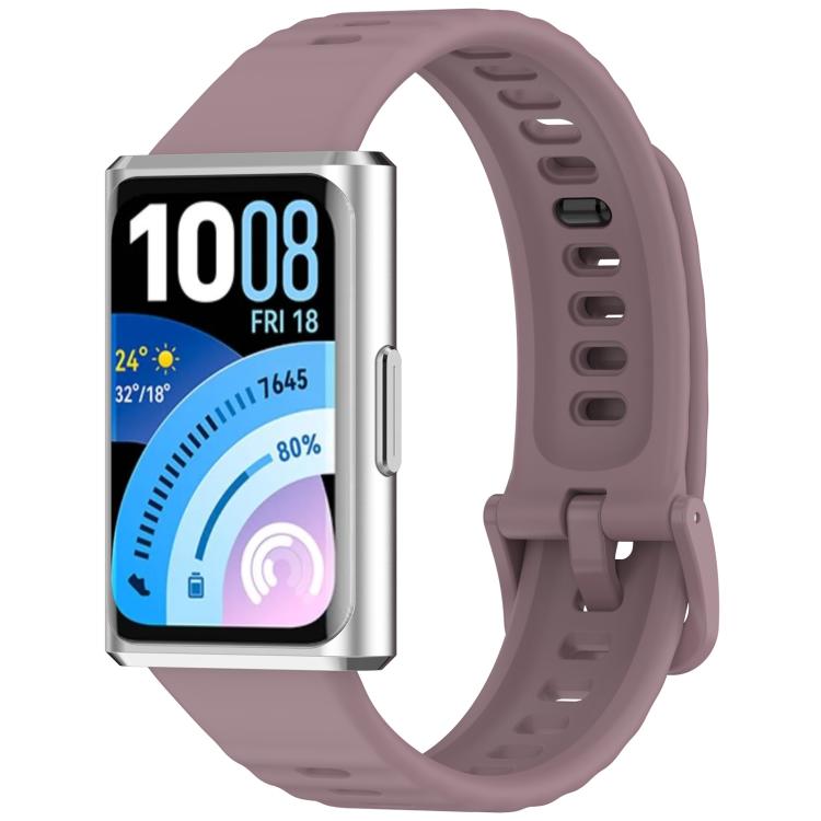 Wave Texture Solid Color Silicone Watch Band, For Huawei Band 11 / Band 11 Pro