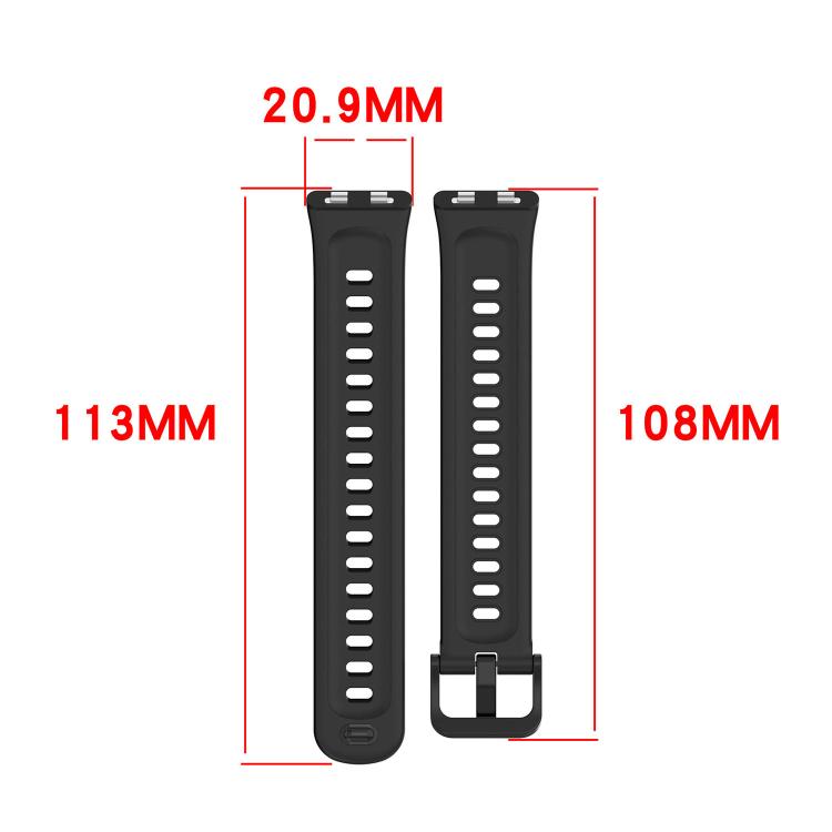 Wave Texture Solid Color Silicone Watch Band, For Huawei Band 11 / Band 11 Pro