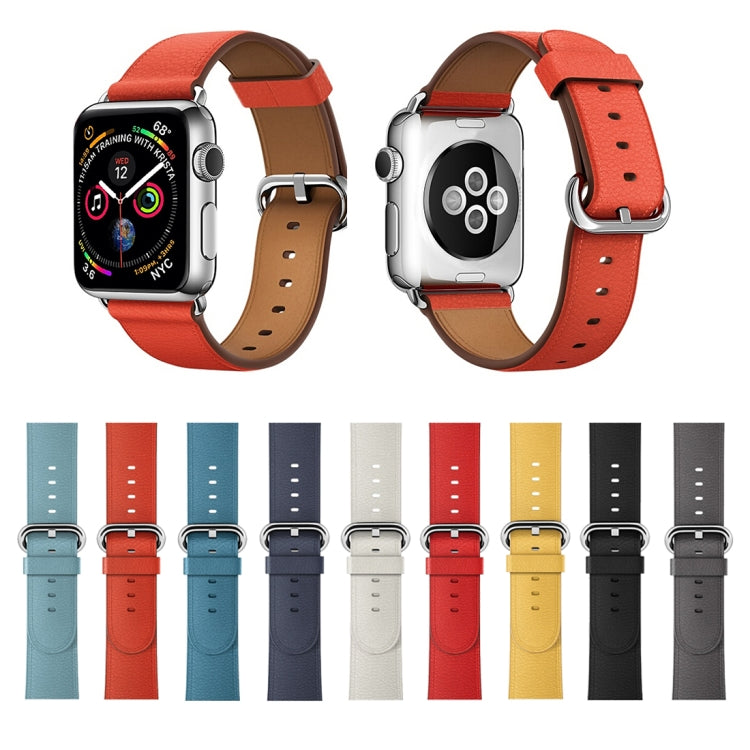 Classic Button Leather Wrist Strap Watch Band for Apple Watch Series 3 & 2 & 1 42mm
