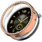 Single Row Diamond Half Coverage Hollow PC Watch Protective Case, For Honor Watch Fit Vitaly, For Honor Watch GS 5 / Watch Fit Elegant