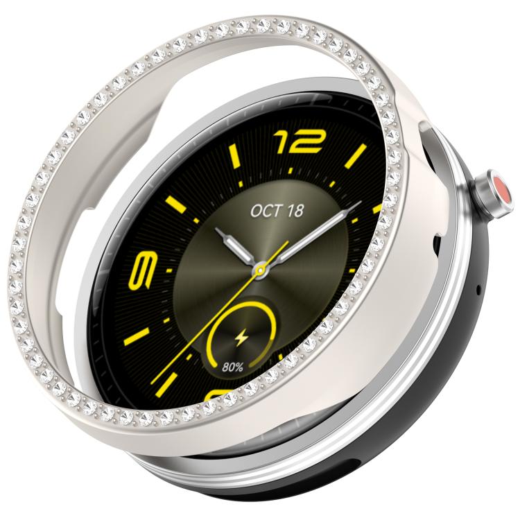 Single Row Diamond Half Coverage Hollow PC Watch Protective Case, For Honor Watch Fit Vitaly, For Honor Watch GS 5 / Watch Fit Elegant