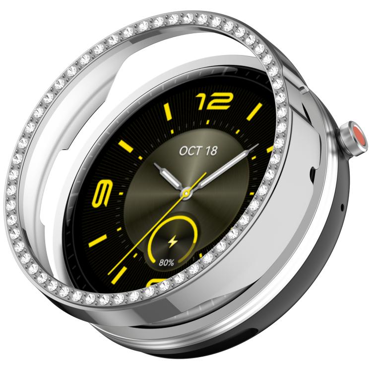 Single Row Diamond Half Coverage Hollow PC Watch Protective Case, For Honor Watch Fit Vitaly, For Honor Watch GS 5 / Watch Fit Elegant