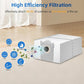 Robot vacuum dust bag with circular filter port for high-efficiency filtration